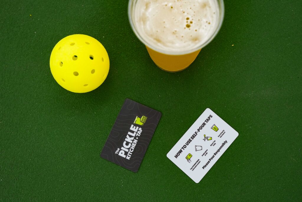 Self pour tap card with beer